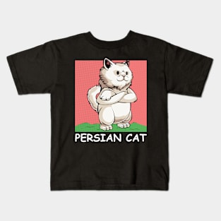 Persian Cat - Cute Cartoon Cat Comic Cats Kids T-Shirt